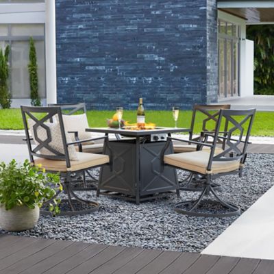 Image showing  5 pc. Patio Furniture Set with 50,000 BTU Electric Fire Pit Table