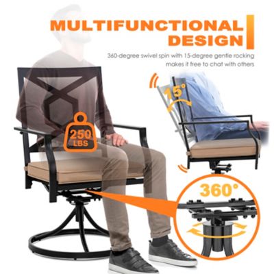 Image showing 9 th Nuu Garden 5 pc. Patio Furniture Set with 50,000 BTU Electric Fire Pit Table
