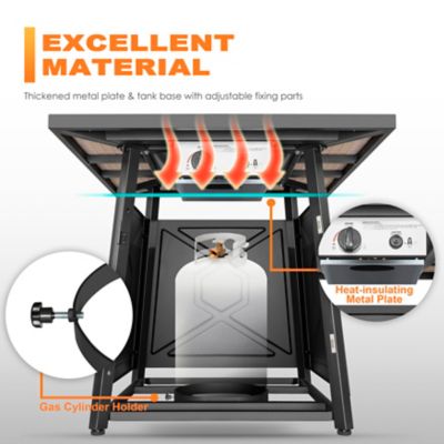Image showing  3 pc. 28 in. Outdoor Fire Table Set