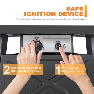 Image showing  3 pc. 28 in. Outdoor Fire Table Set