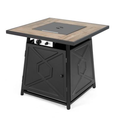 Image showing 7 th Nuu Garden 3 pc. 28 in. Outdoor Fire Table Set