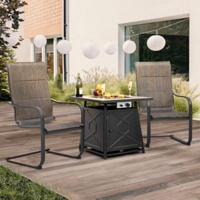 Image showing 9 th Nuu Garden 3 pc. 28 in. Outdoor Fire Table Set