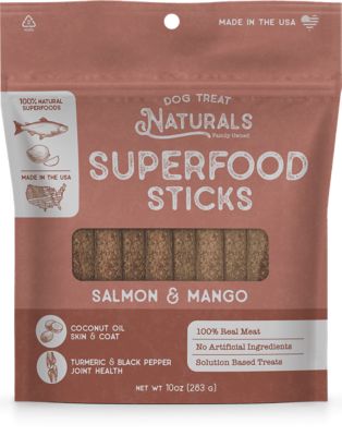 Dog Treat Naturals Salmon and Mango Superfood Sticks Dog Treats, 10 oz.