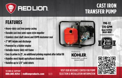 Image showing  6.5 HP Gas-Powered Cast Iron Engine Driven Fertilizer Pump, 170 GPM