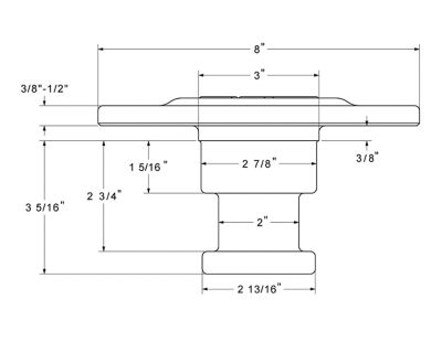 Image showing  Forged King Pin, 3/8 in. Bolster