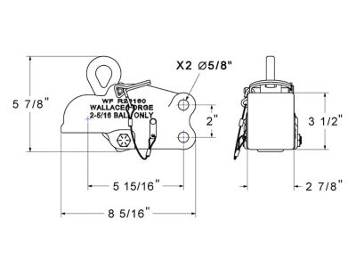 Image showing  2-5/16 in. Adjustable Mount Ball Coupler, 20,000 lb.