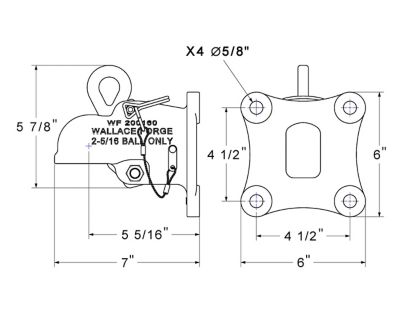 Image showing  2-5/16 in. Rigid Mount Ball Coupler, 20,000 lb.