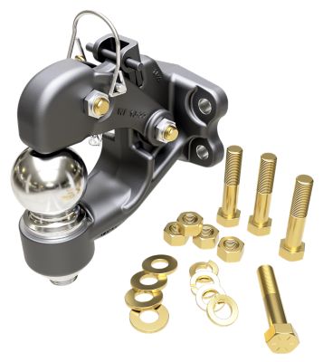 Wallace Forge 1-3/4 in. Receiver Pintle Hook with 2-5/16 in. Ball Combo and Mounting Kit, 16,000 lb. GTW Capacity