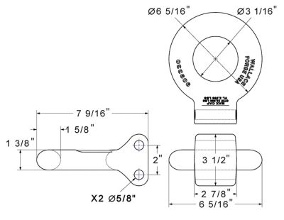 Image showing  3 in. Adjustable Lunette Tow Ring, 12.5 Tons
