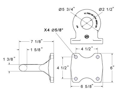 Image showing  Bolt-On Lunette Tow Ring, 24 Tons