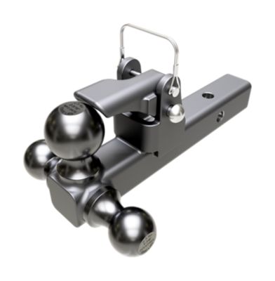 Wallace Forge Combination Tri-Ball Hitch, 2 in. Receiver Mount, Chrome Finish