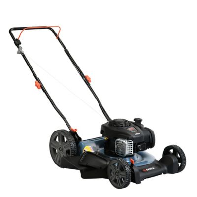 Senix 21 in. 125cc 4-Cycle Gas Powered Push Lawn Mower, Mulch & Side Discharge, Dual Lever Height Adjustment, 11-In Rear Wheels