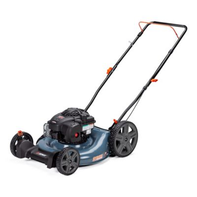 Image showing 13 th Senix 21 in. 125cc 4-Cycle Gas Powered Push Lawn Mower, Mulch/Side Discharge, Dual Lever Height Adjustment, 11 in. Rear Wheels