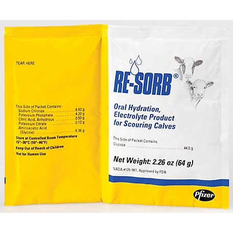 Zoetis Re-Sorb Calf Electrolyte Supplement