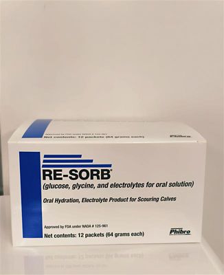 Image showing  Re-Sorb Oral Hydration Electrolyte Packets for Scouring Calves
