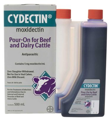 Cydectin Bivi Pour-On Cattle Dewormer, 500cc