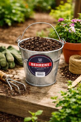 Image showing  2 qt. Hot Dipped Steel Pail