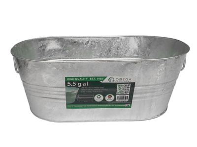 Omega Industrial 5 gal. Hot-Dipped Galvanized Oval Tub