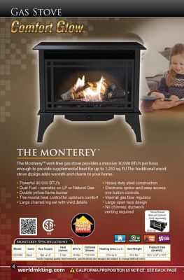 Image showing  Fireplace Gas Stove Fuel 30000 BTU