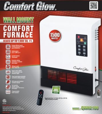Image showing 7 th Comfort Glow 1,500W Quartz Wall-Mount Heater, 1,000 sq. ft., 5,120 BTU