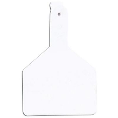 Z Tags Blank ID Cow Ear Tags, 1 pc., White, 25-Pack