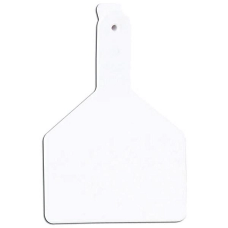 Z Tags Blank ID Cow Ear Tags, 1 pc., White, 25-Pack