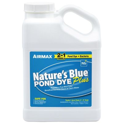 Airmax Nature's Blue Pond Dye Plus Liquid Dye & Bacteria Enhanced, 1 Gallon