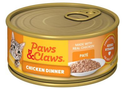 Paws & Claws Adult Complete Nutrition Chicken Pate Wet Cat Food, 5.5 oz. paws and claws wet cat food