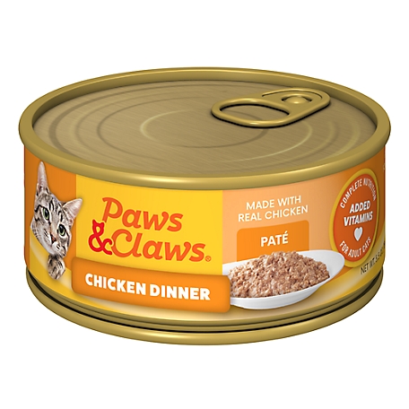 Paws & Claws Adult Complete Nutrition Chicken Pate Wet Cat Food, 5.5 oz.