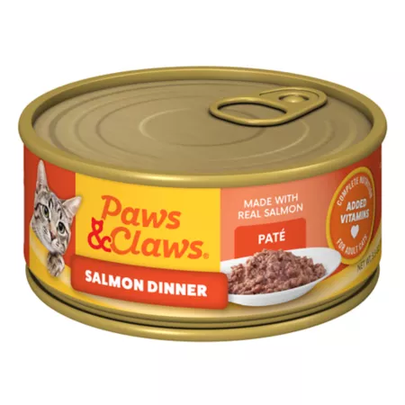 Paws & Claws Adult Complete Nutrition Salmon Pâté Wet Cat Food 5.5 oz. Wet Cat Food