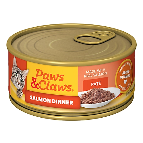 Paws & Claws Adult Complete Nutrition Salmon Pate Wet Cat Food, 5.5 oz.