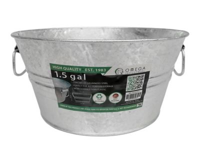 Omega Industrial 1.5 gal. Low Galvanized Bucket