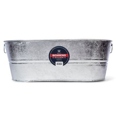 Omega Industrial 10.5 gal. Galvanized Metal Tub