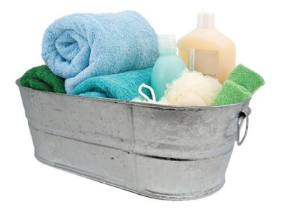 Image showing  10.5 gal. Oval Hot Dipped Steel Tub