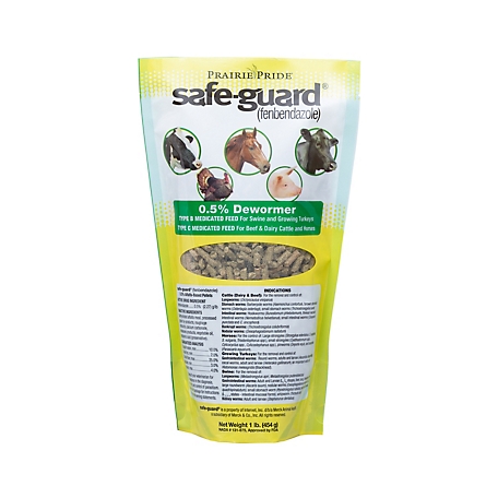 Prairie Pride Safe-Guard Cattle and Horse Dewormer, 1 lb.