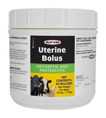 Durvet Uterine BX/50 Non-Medicated Bolus