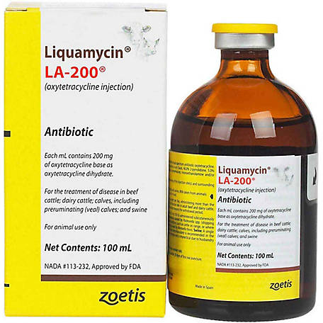 Zoetis Liquamycin LA 200 Livestock Antibiotic, 100 mL