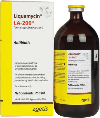 Zoetis Liquamycin LA 200 Livestock Antibiotic, 250 mL