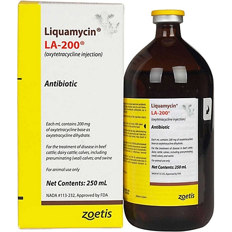 Zoetis Liquamycin LA 200 Livestock Antibiotic, 250 mL
