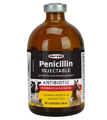 Durvet Livestock Penicillin Injectable, 100 mL