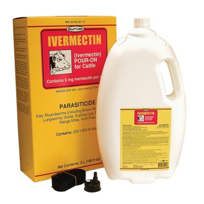 Durvet Ivermectin Pour-On Cattle Wormer, 5 L