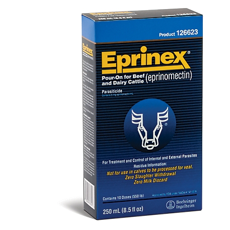 Eprinex Pour-On Beef and Dairy Cattle Dewormer, 250 ml
