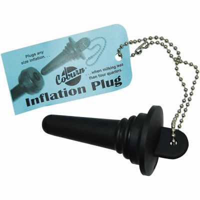 Coburn Inflation Shutoff Plug with Chain and Label
