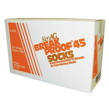 KenAG 3 in. x 13 in. Break Proof 45 Socks, 100-Pack