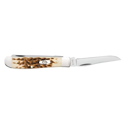Image showing  Amber Bone Peach Seed Jigged Mini Trapper