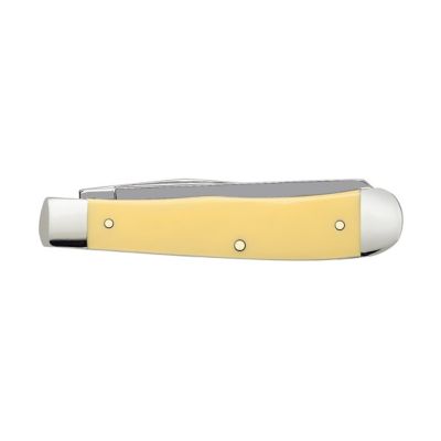 Image showing  Yellow Smooth Synthetic Trapper with Carbon Steel Blades