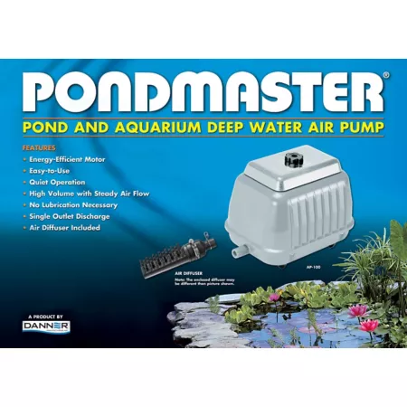 Pondmaster 40 GPH AP-40 Air Pump Energy Efficient Motor Quiet Pond Aerators