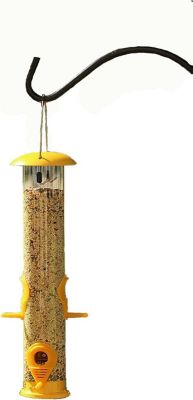 Ashman Bird Feeder, Metal Top and Bottom, Spacious Design, Attractive & Long Lasting