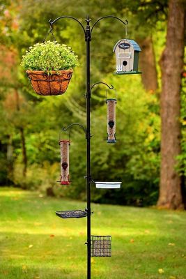 Image showing  Deluxe Premium Bird Feeding Station, 5 Prong Base, and Water Dish Bird Feeder Stand, 1-Pack