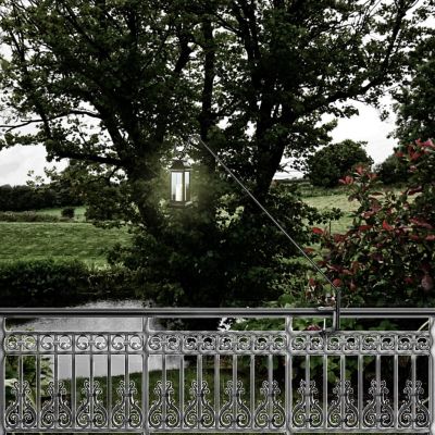 Image showing  37 in. Deck Hook, Double Forged Metal Pole & with Clamp, 360 Degree Swivel, Ideal for Bird Feeders, Planters